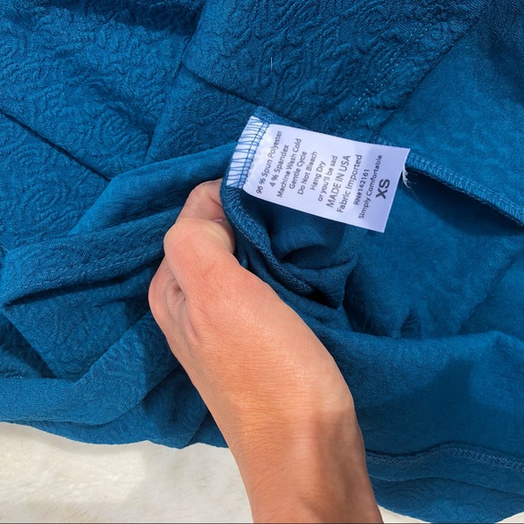 LuLaRoe Teal Short Sleeve Dress - Picture 5 of 5